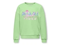 Kids ONLY sweatshirt paradise grøn med Miami print